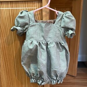 Handmade Baby Sage Green Romper